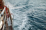 Bugwelle eines Schiffes